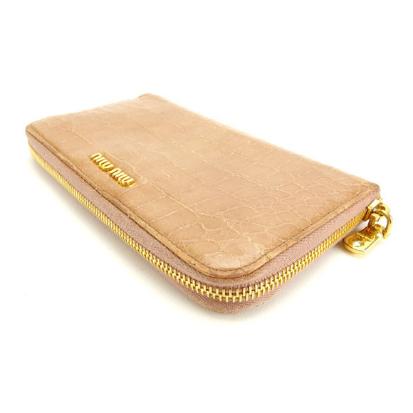 Miu Miu long wallet crocodile beige pink - Picture 3 of 7